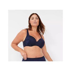 Lane Bryant Cacique Smooth Lightly Lined Balconette Bra With Lace 44C